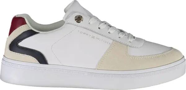 White Polyester Women Sneaker