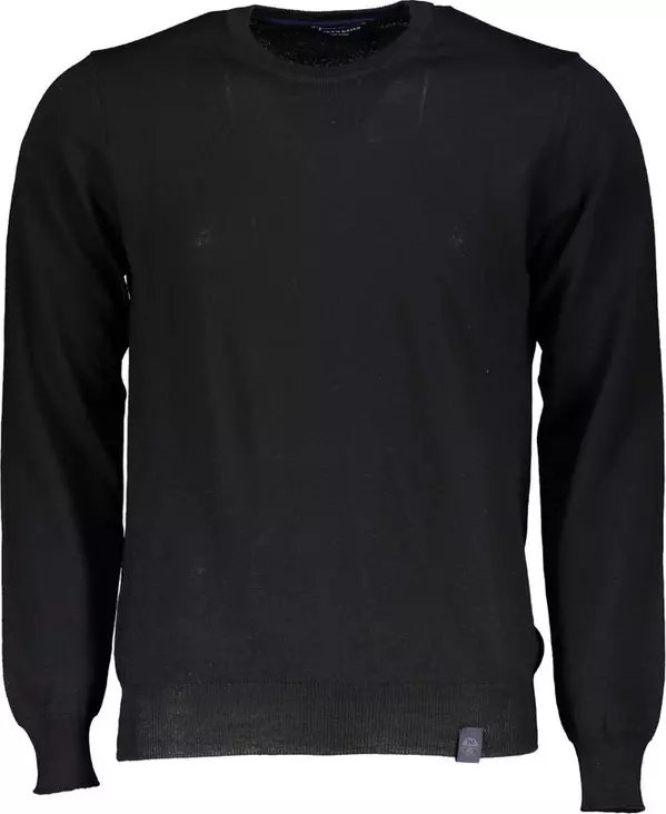 Black Fabric Men's Sweater