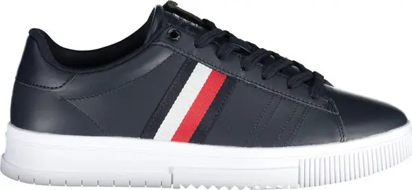 Blue Leather Men Sneaker