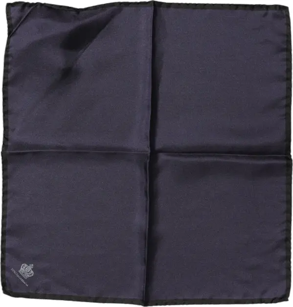 Blue DG Crown Silk Square Men Foulard Scarf