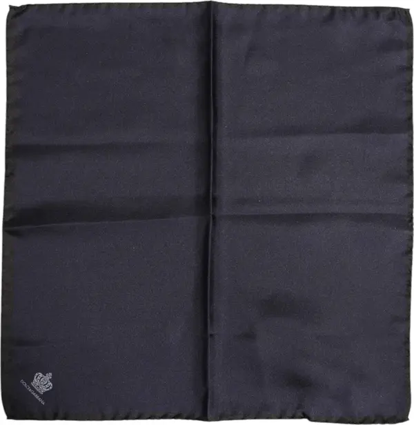 Blue DG Crown Silk Square Men Foulard Scarf