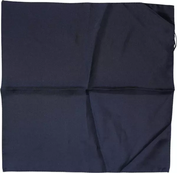 Dark Blue Silk Square Men Foulard Scarf