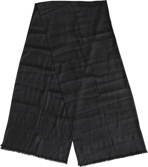 Dark Gray Cashmere Fringes Neck Warmer Scarf