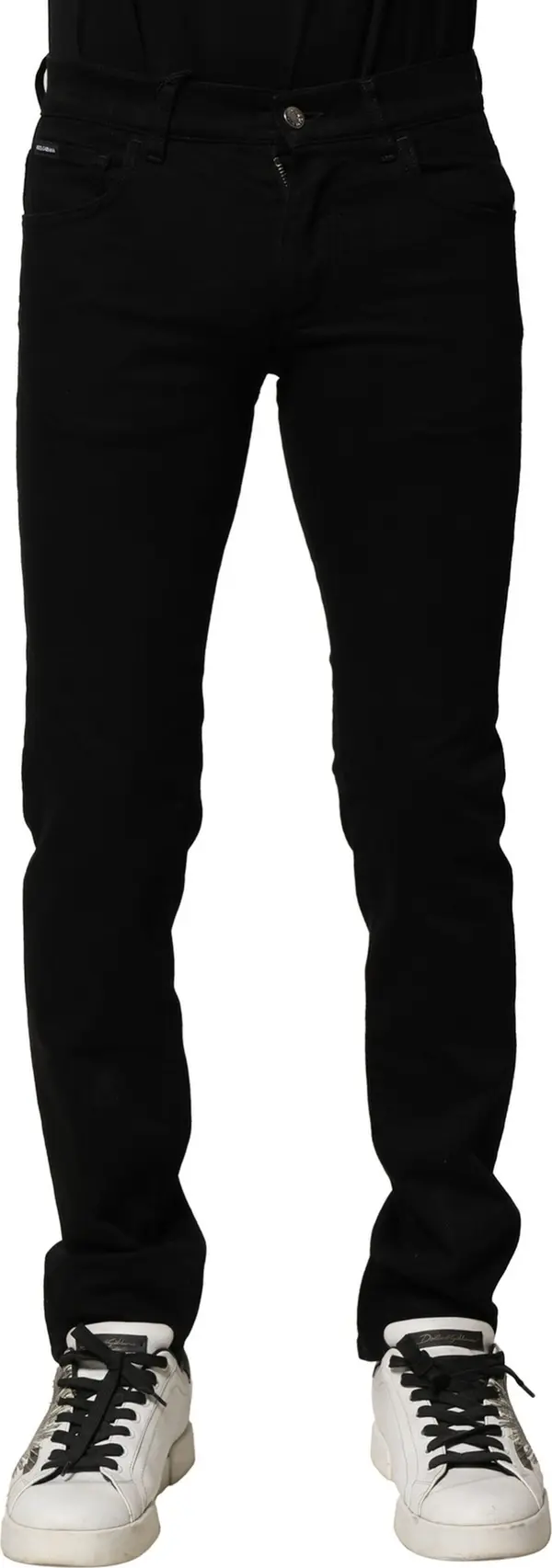 Black Cotton Stretch Skinny Men Denim Jeans