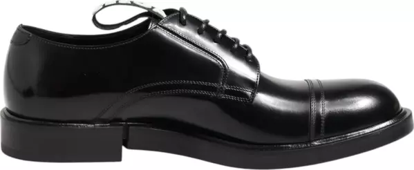 Black Leather Dress Lace Up Men Formal Shoes