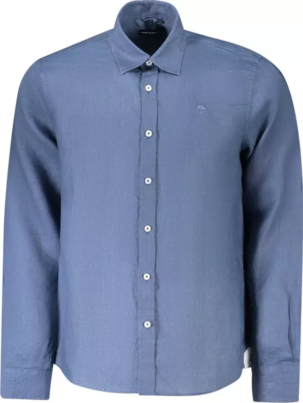 Blue Linen Men's Shirt