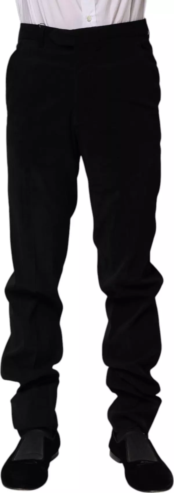 Black Mid Waist Dress Formal Pants