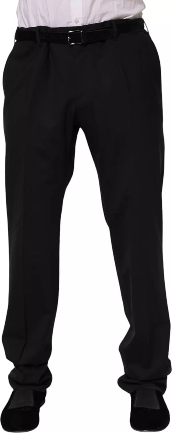 Black Wool Formal Dress Pants