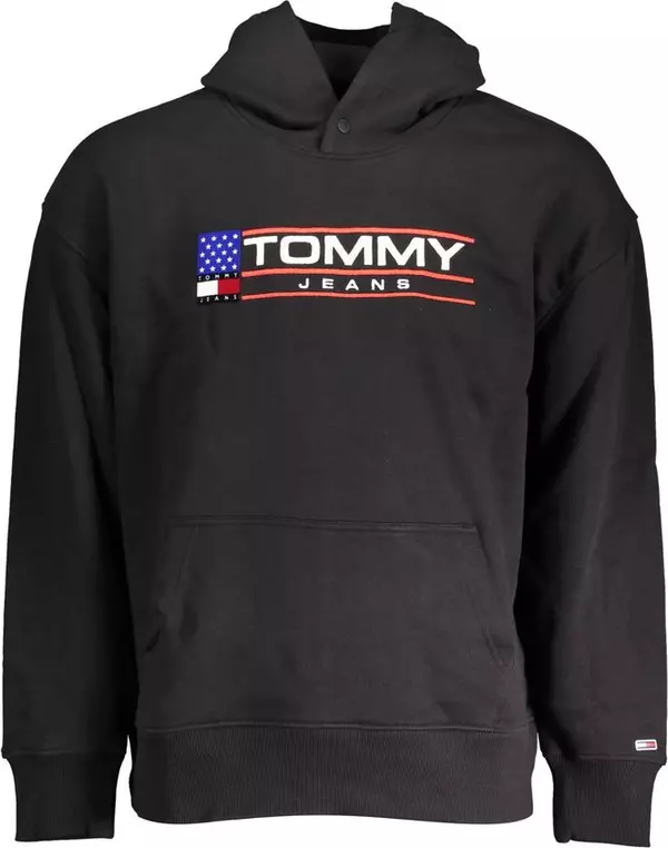 Black Cotton Men Sweater