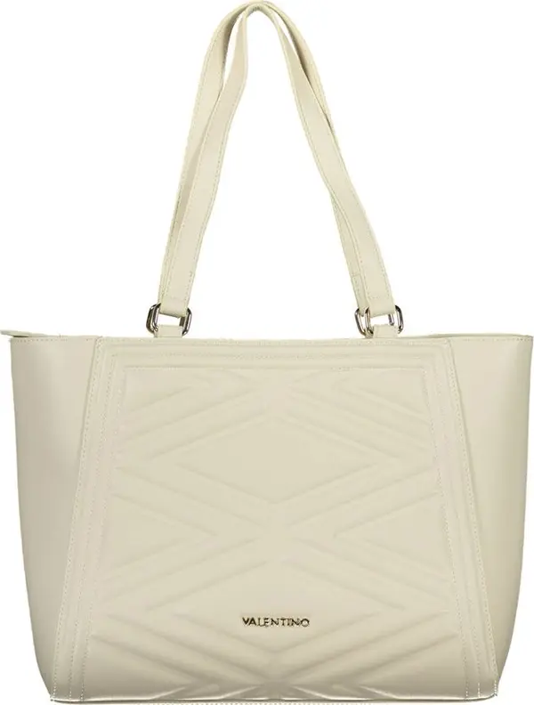 Beige Polyurethane Womens Bag