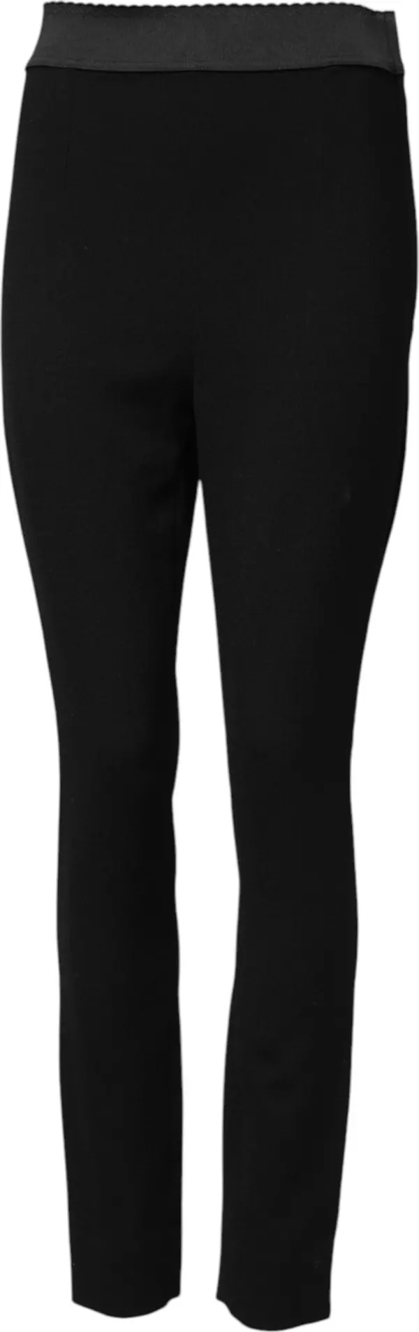 Black Wool Leggings Stretch Pants