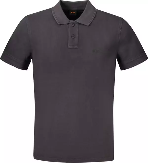 Black Cotton Men Polo
