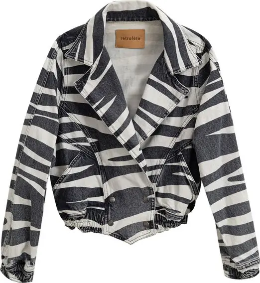 Black And White Cotton Blazer