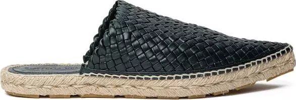 Green Leather Espadrilles
