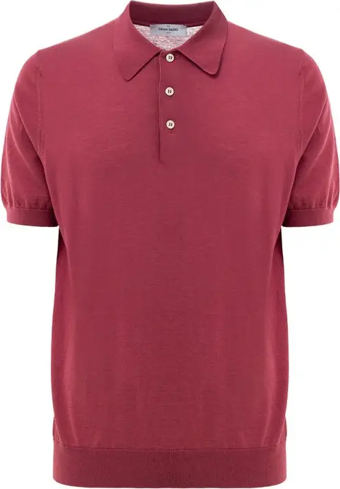 Red Cotton Polo Shirt