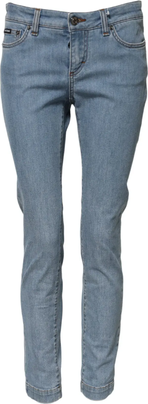 Blue Cotton PRETTY MidWaist Skinny Denim Jeans