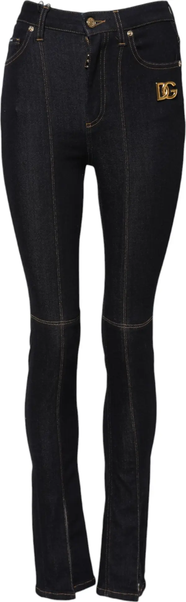 Blue Cotton High Waist Skinny Denim Jeans