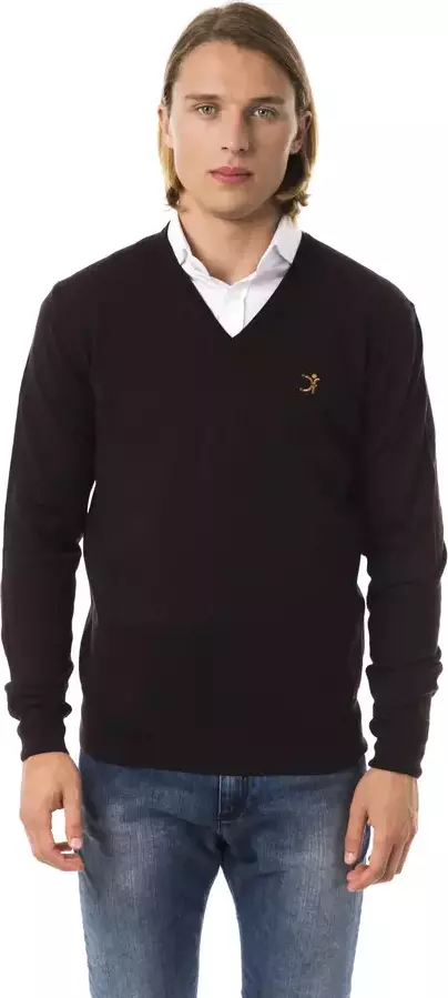 Brown Merino Wool Men Sweater