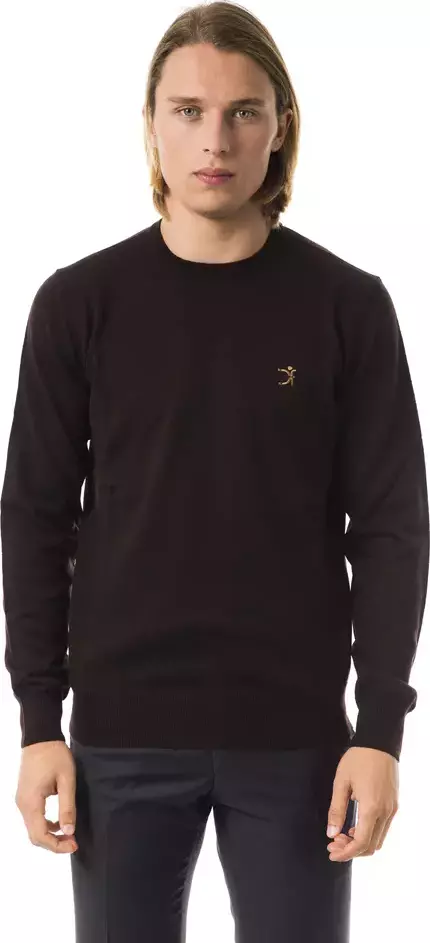 Brown Merino Wool Men Sweater