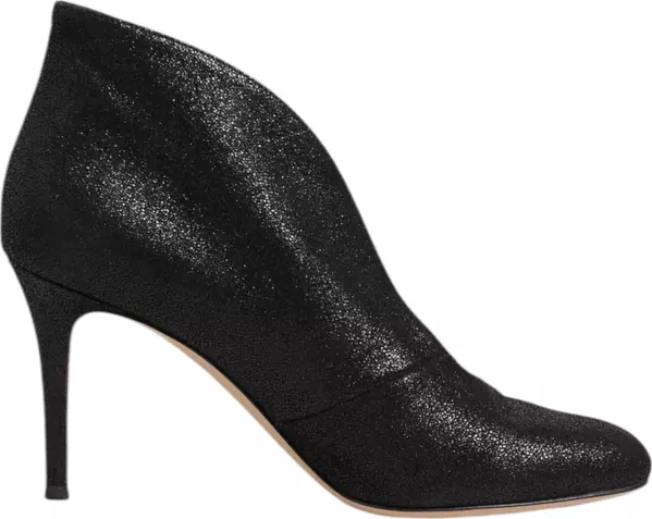 Metallic Black Pump Stiletto Heels Shoes