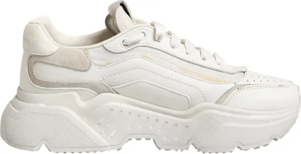 White DAYMASTER Calf Leather Sneakers Shoes