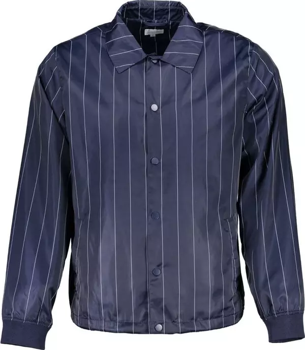 Blue Polyester Men's Jacket