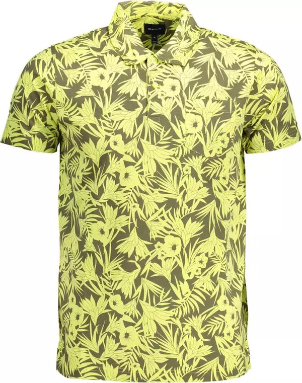 Yellow Cotton Mens Polo Shirt