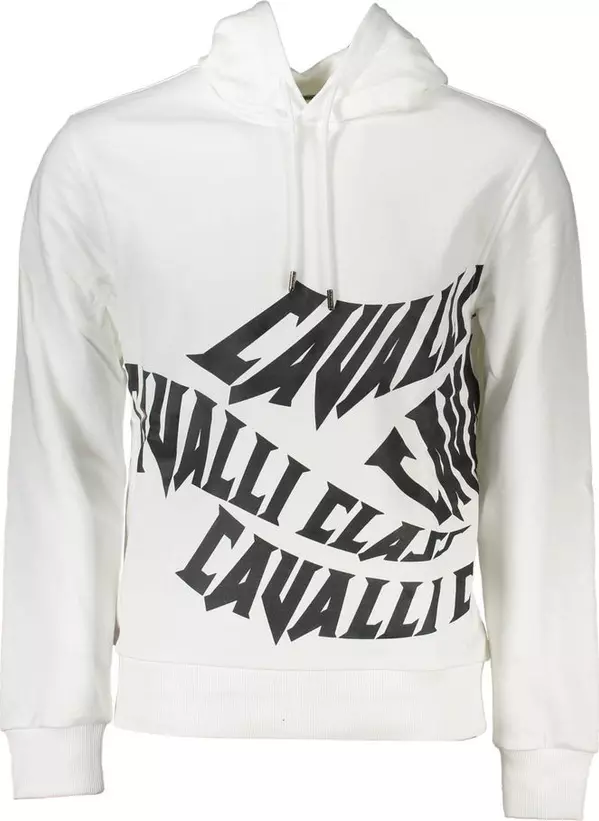 White Cotton Men Sweatshirt
