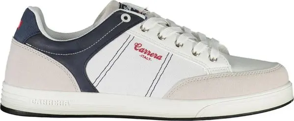 White Polyurethane Men Sneaker