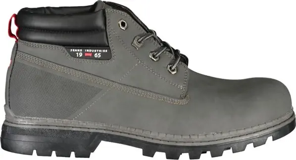 Gray Polyester Mens Boot