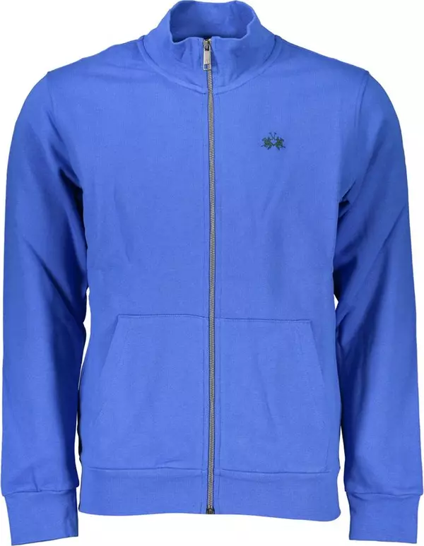Blue Cotton Men Sweatshirt