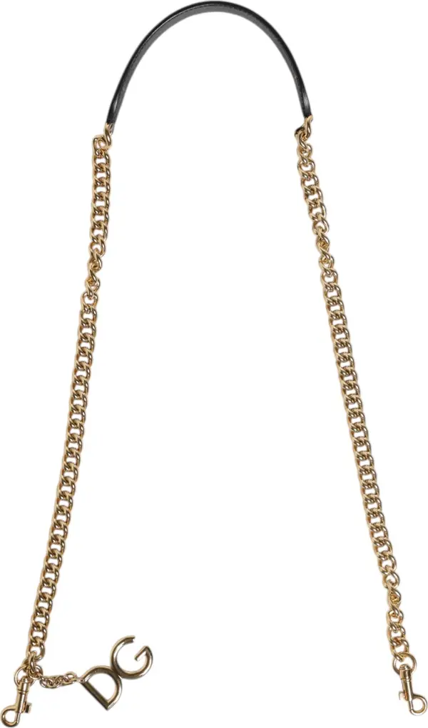 Brown Leopard Gold Brass Chain Accessory Shoulder Strap