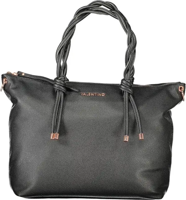 "Black Polyurethane Women's Bag"
