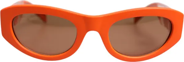 Orange Reborn To Live Oval Frame Logo Eyewear Sunglasses