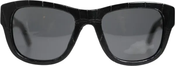 Black Leather Frame DG4177 Tinted Lens Sunglasses
