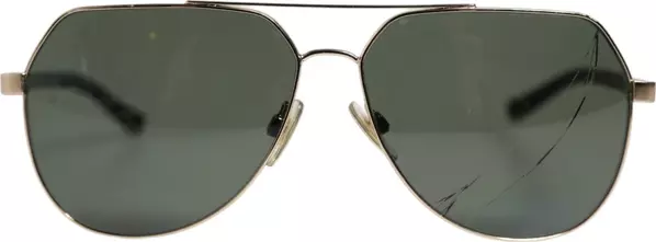 Black 18K Gold Plated Polarized Steel DG2133K Sunglasses