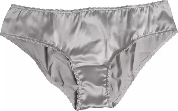 Gray Silk Stretch Bottom Low Waist Panty Underwear