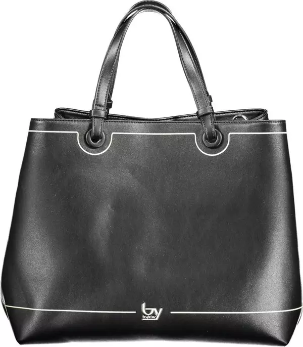 Black Polyurethane Women Handbag