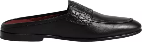 Black Calfskin Leather Slip On Loafers Shoes