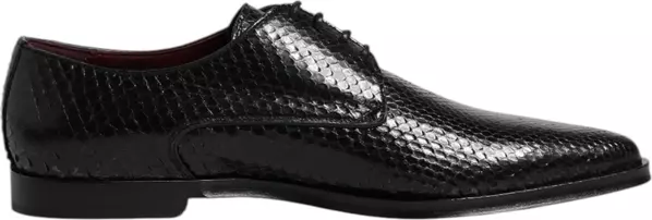 Black Leather Lace Up Dress Men Derby Shoes