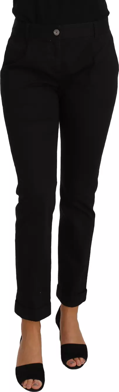 Black Dress Cropped Straight Straight Pants