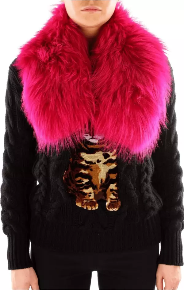 Pink Fur Foulard