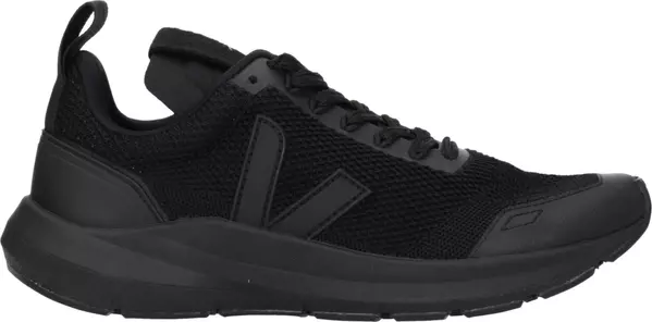 Black Fabric Athletic Sneakers