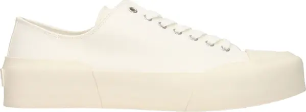 Beige Fabric Low Top Sneakers