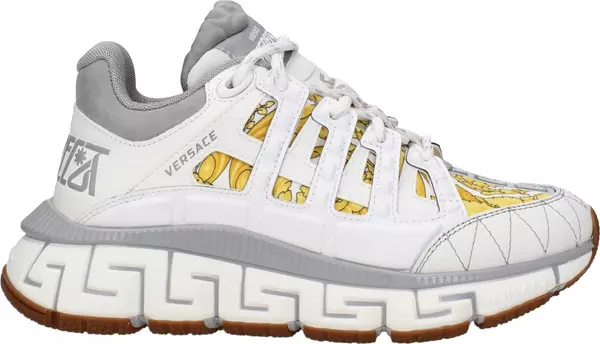 White Fabric Athletic Sneakers