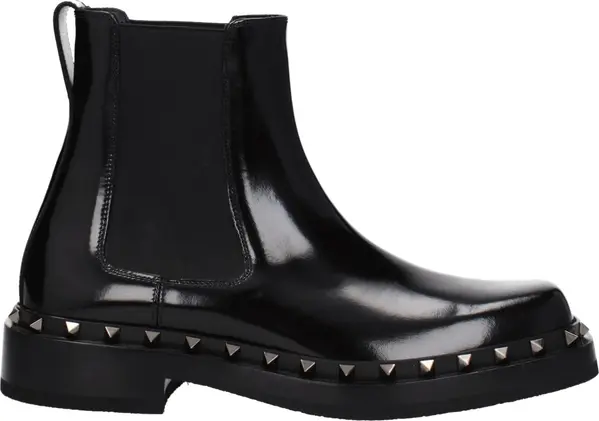 Black Leather Ankle Boots