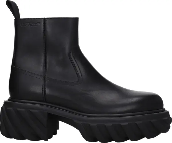Black Leather Ankle Boots