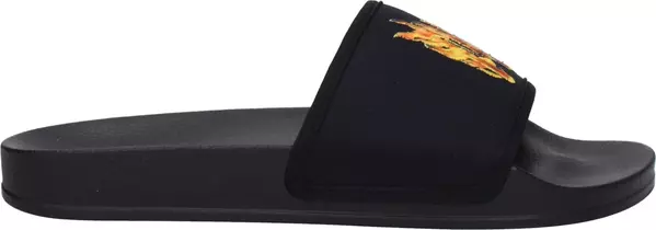 Black Fabric Slippers
