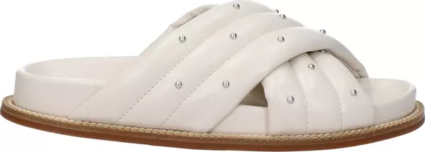 Beige Leather Slippers