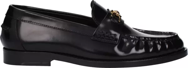Black Leather Slip-On Loafers